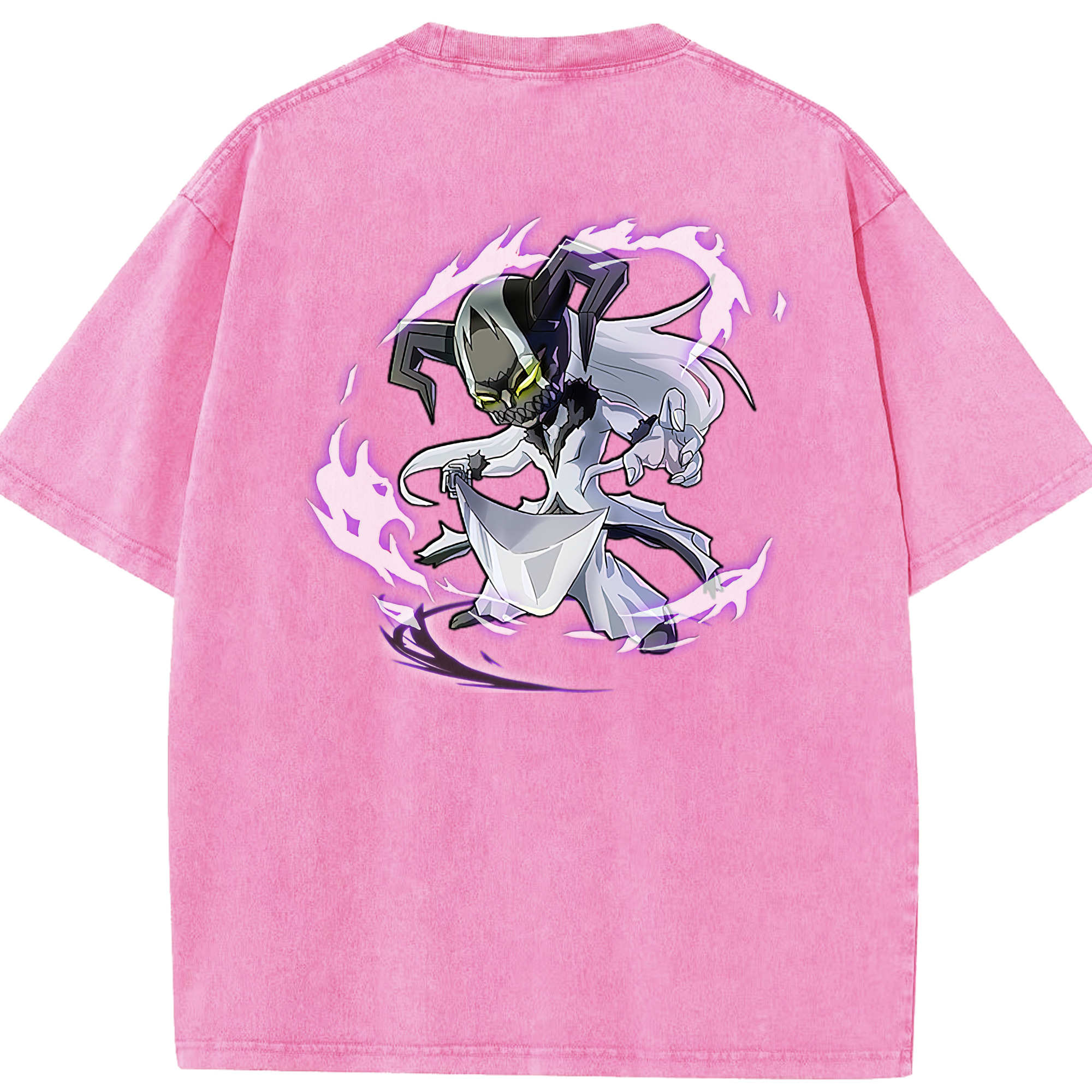（画像用） ブリーチ 黒崎一護（くろさき いちご）BLEACH Kurosaki Ichigo 綿100% ヴィンテージ風 半袖Tシャツ（背面プリント）